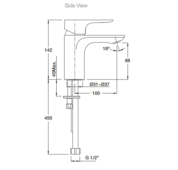 Kohler Aleo Lever Basin Single Mixer (72275T-4ND-CP)