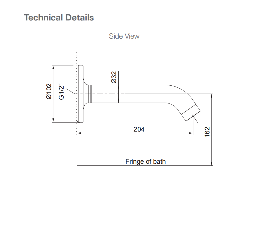 Kohler Purist Wall-mount Bath Spout Rose Gold (14426A-BV)
