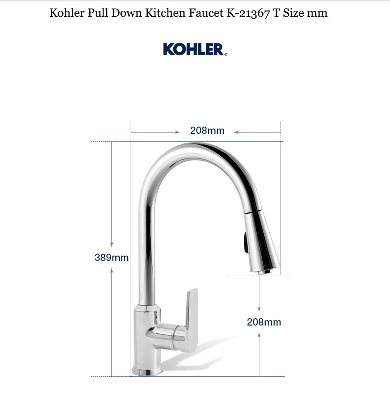 Kohler Taut Pull Out Spray Kitchen Mixer