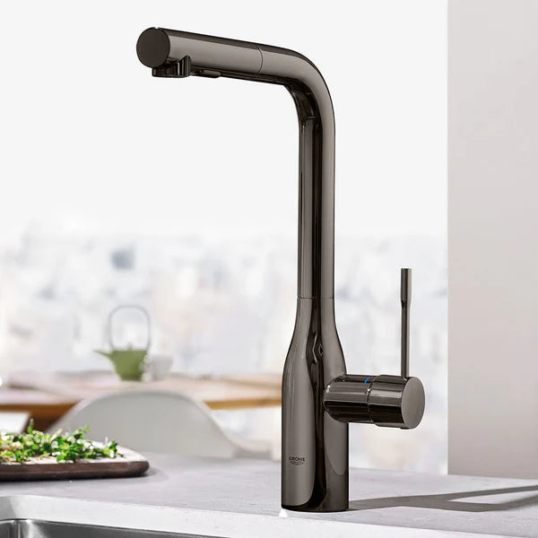 Grohe Essence Single-Lever Sink Mixer With Pull-Out Spray Hard 1/2″