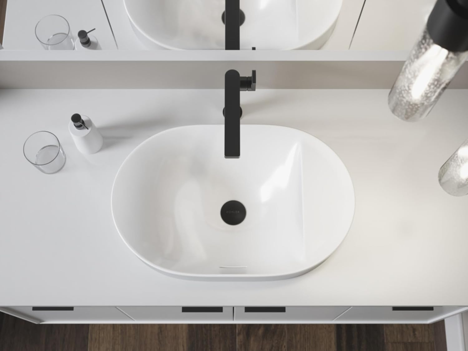 Kohler Chalice Oval Vessels with Storage Desk (31703T-0)