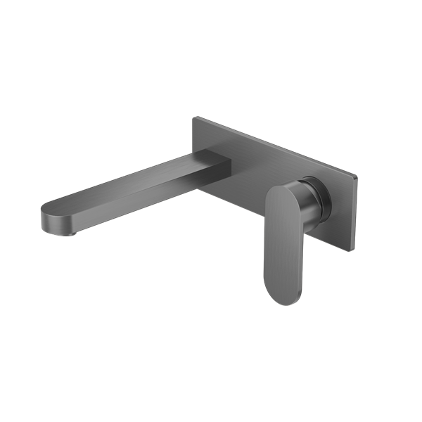 Nero Ecco Wall Basin/Bath Mixer Gun Metal (NR301310AGM)