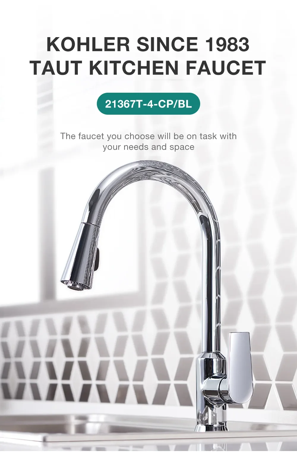 Kohler Taut Pull Out Spray Kitchen Mixer