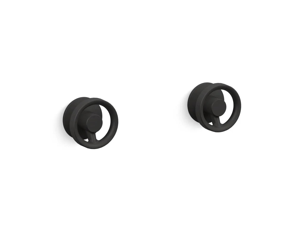Kohler Components Wall Mount Dual Industrial Handles Trim (excluding valve)