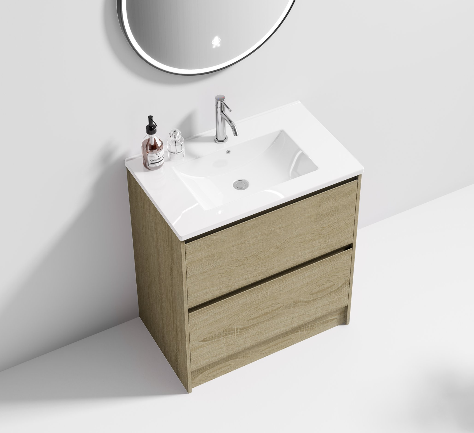 Nora Verona Floor Standing Vanity North American Oak W890*D455*H820 (RBV-6009MCNAO900) CABINET ONLY