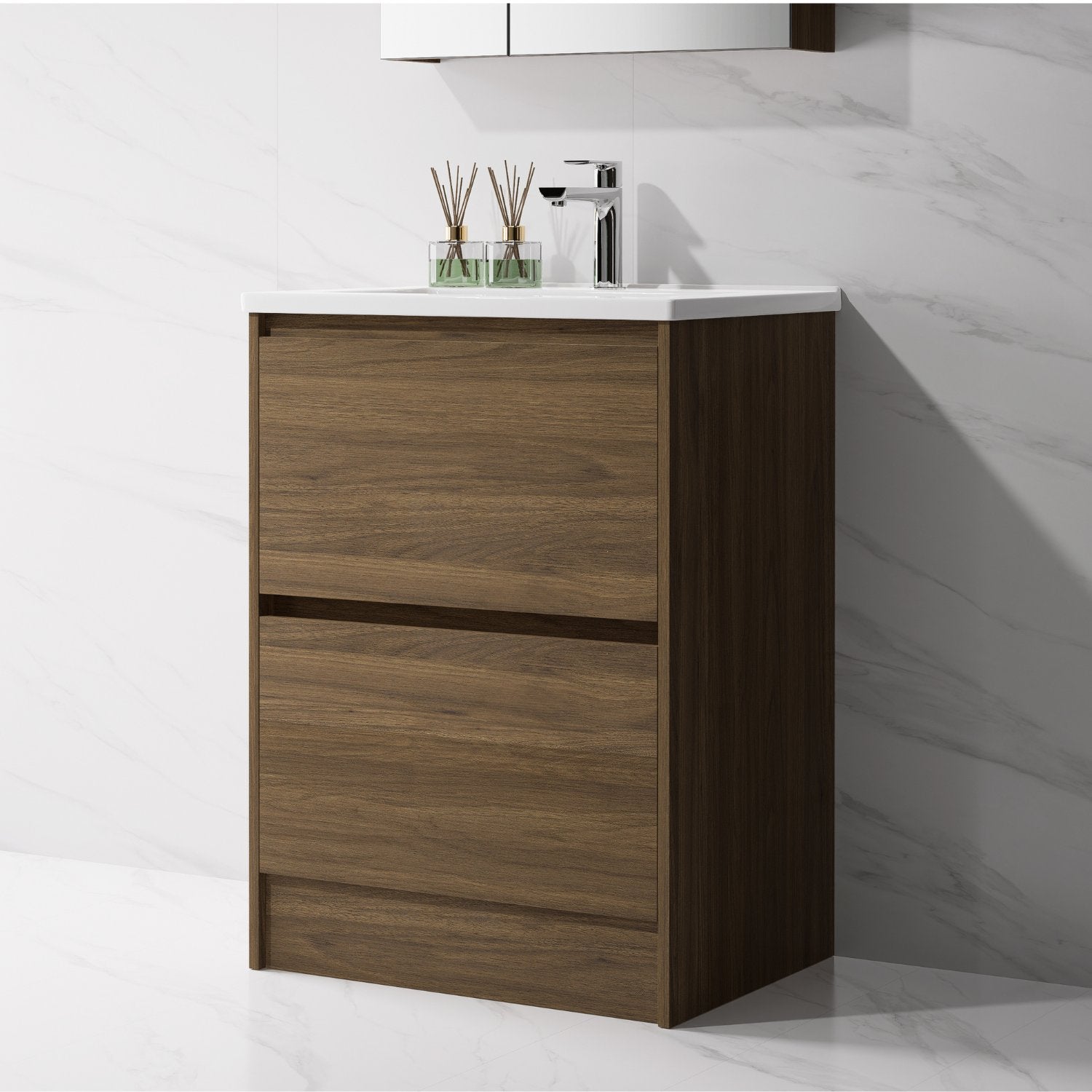 Nora Verona Floor Standing Vanity Walnut W590*D455*H820 (RBV-5009MCWN600)