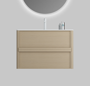 Nora Rimini Wall-Hung Vanity Log Walnut W890*D455*H520 (RBV-1688MCLWN900) CABINET ONLY