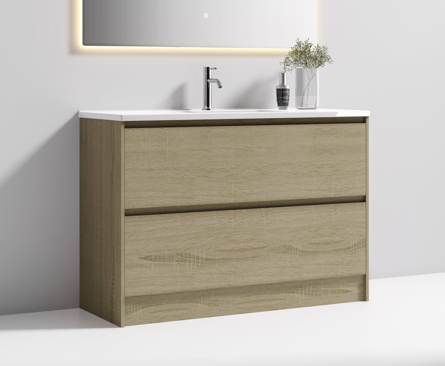 Nora Verona Floor Standing Vanity North American Oak W1190*D455*H820 (RBV-6009MCNAO1200) CABINET ONLY