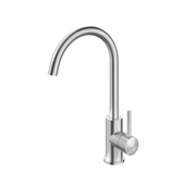Methven Minimalist Stainless Steel Gooseneck Sink Mixer - Lead Free - Stainless Steel (MMKGNSSF)