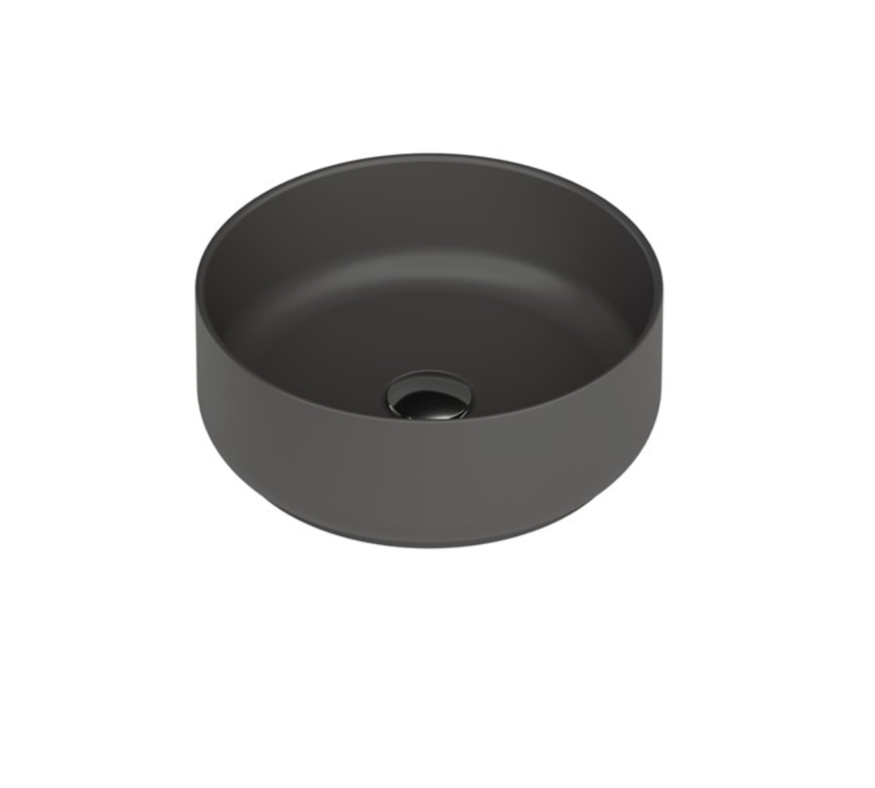 St.Michel Ella Matte Black Round Basin (11581)