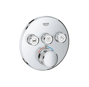 Grohe Smart Control Thermostatic Mixer, 3 Function Round Chrome (29138000)