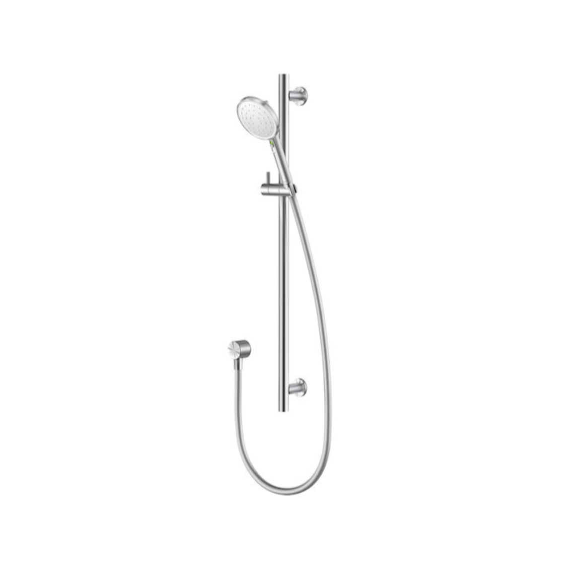 Methven Tūroa Rail Shower - Stainless Steel & White (TUSRSSWH)
