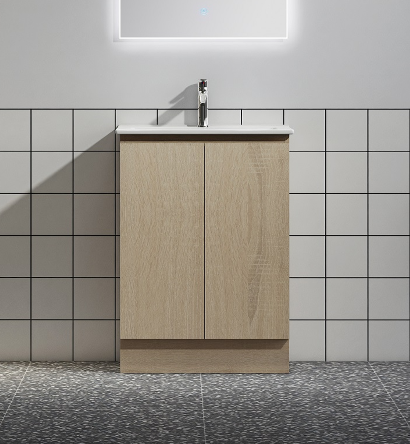 Nora Modena Floor Standing Vanity North American Oak W590*D455*H820 (RBV-1009MCLO600)