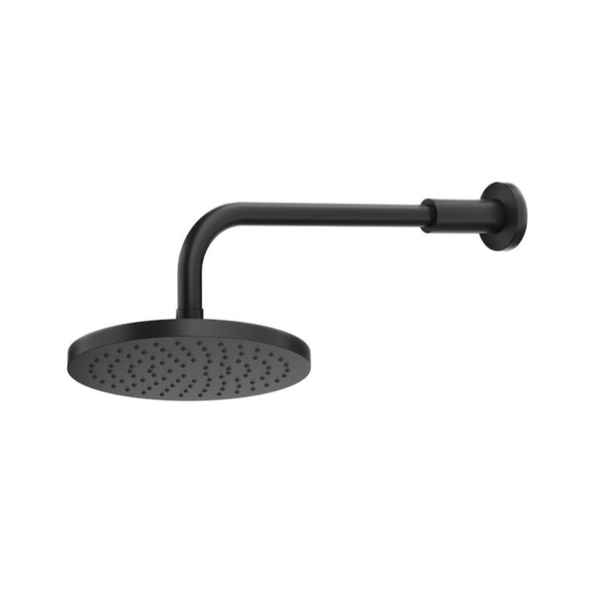 Methven Wairere 200mm Overhead Shower on Wall Arm - Black (WIOSBK)