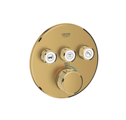 Grohe Smart Control Thermostatic Mixer, 3 Function Round Brushed Cool Sunrise (29138GN0)