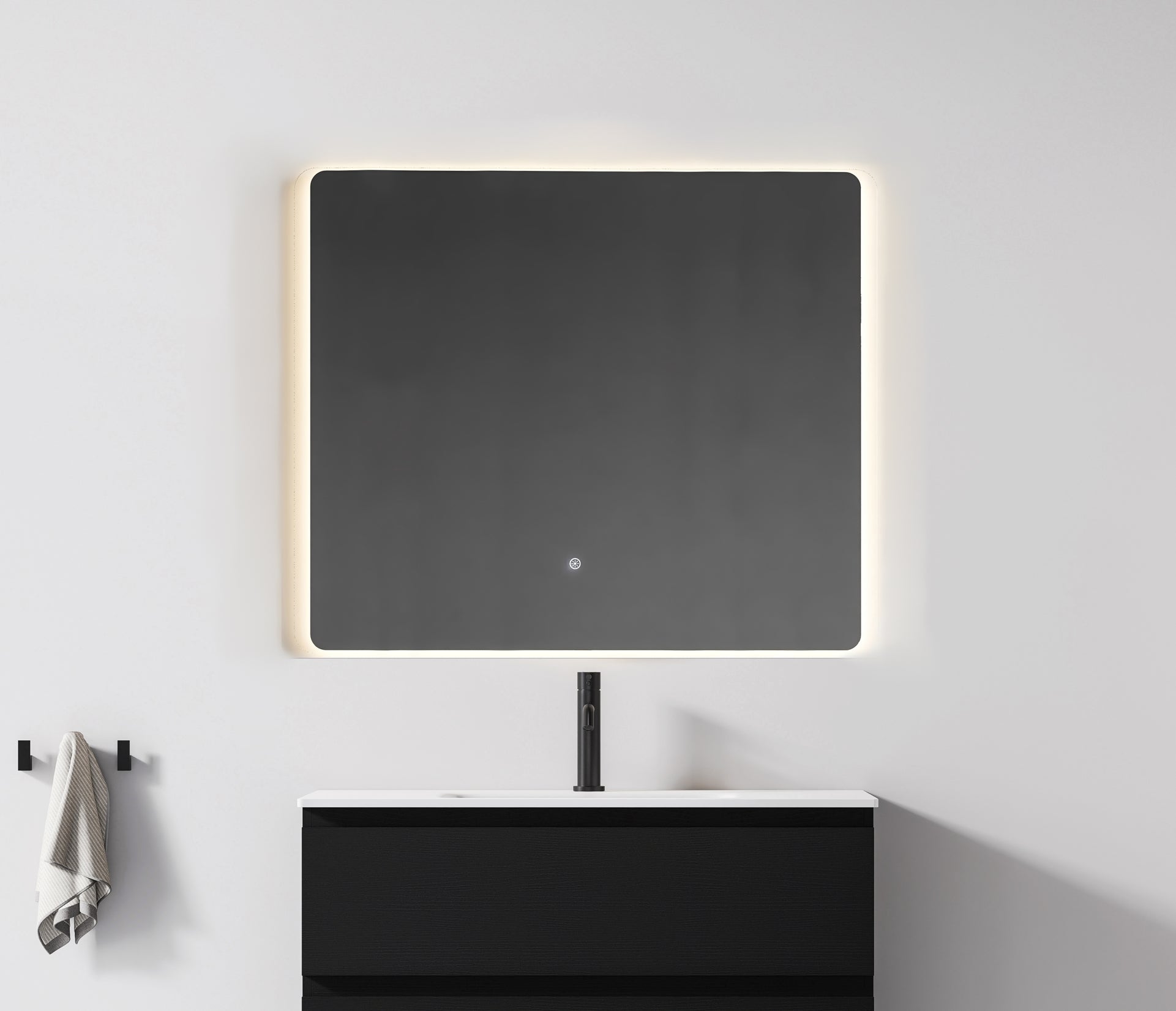 Nora Verona Rectangle Backlit LED Mirror with Demister (JM-RECT-9075BL)