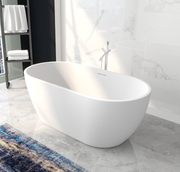 Nora Ovale Free Standing Bath with Overflow 1500mm (RN1006B-1500)