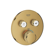 Grohe Smart Control Thermostatic Mixer, 2 Function Round Brushed Cool Sunrise (29137GN0)