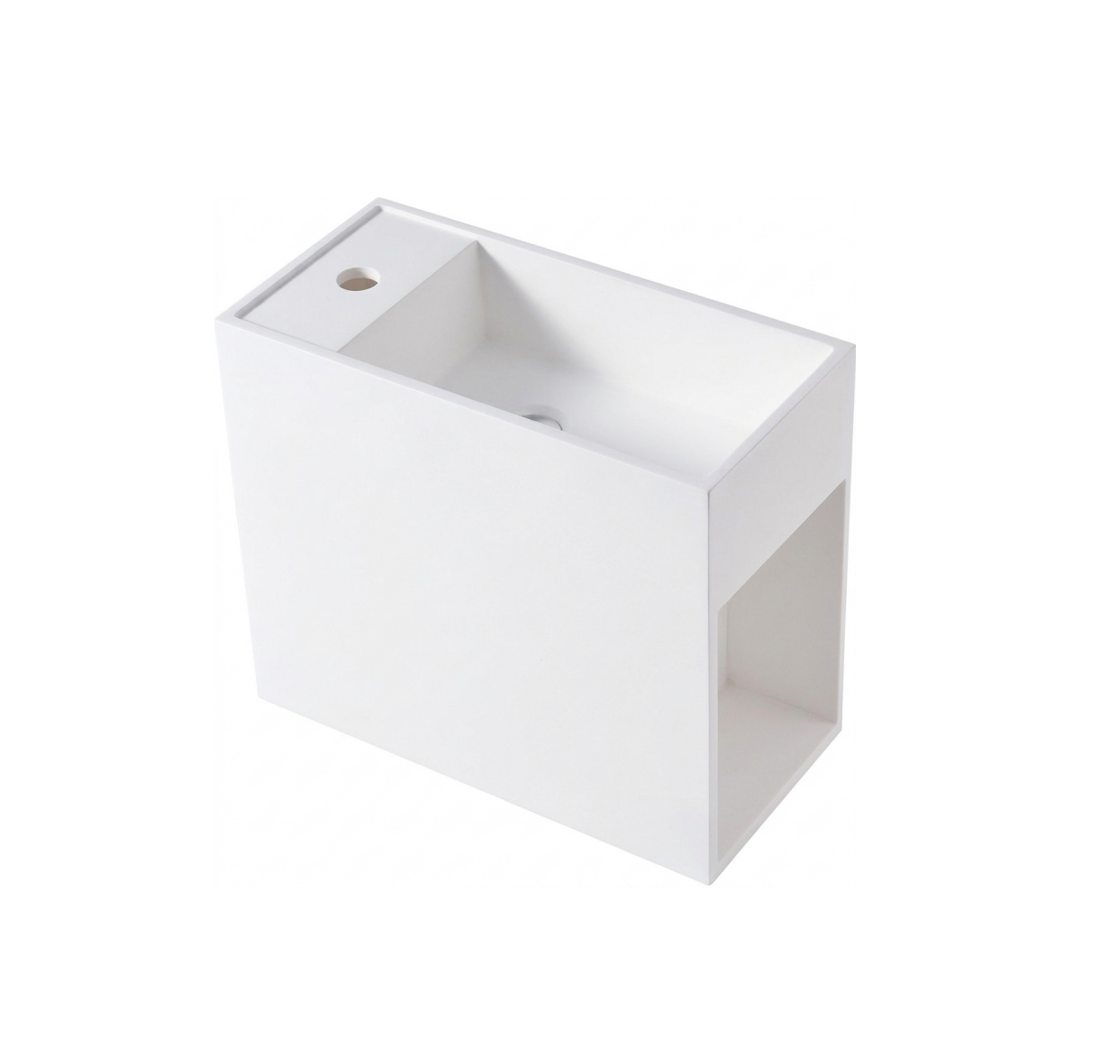 Nora Firenze Solid Surface Wall-Hung Basin with Open Shelf Right Hand (WB40R)