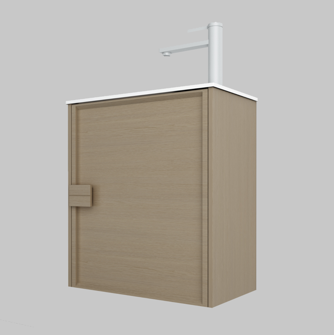 Nora Rimini Wall-Hung Vanity Log Walnut W454*D253*H520 (RBV-1688MCLWN450) CABINET ONLY