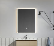 Nora Verona Rectangle Backlit LED Mirror with Demister (JM-RECT-6075BL)