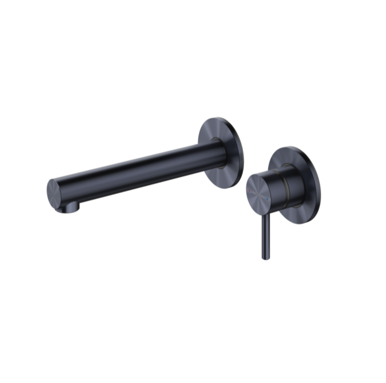 Methven Tūroa Wall Mounted Basin Mixer With Spout Brushed Gun Metal Black (TUWBGMF)