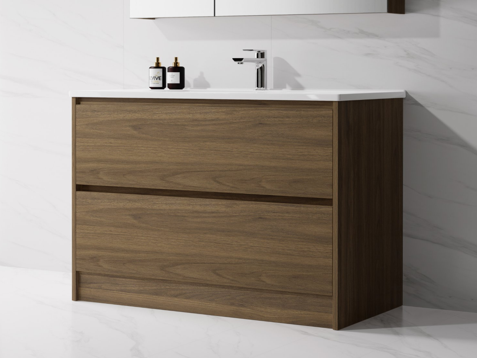 Nora Verona Floor Standing Vanity Walnut W1190*D455*H820 (RBV-6009MCWN1200) CABINET ONLY