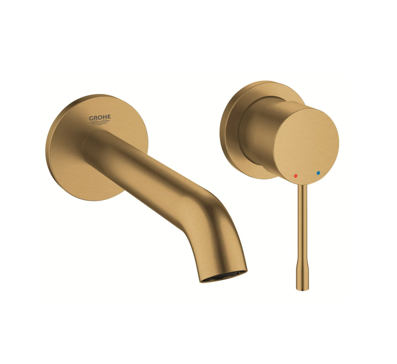 Grohe Essence New Wall Mounted Basin Mixer 183mm Brushed Cool Sunrise (29134GN1)