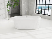 Nora Firenze Free Standing Bath with Overflow 1500 - Linear Fluted Exterior (RN1010B-1500)