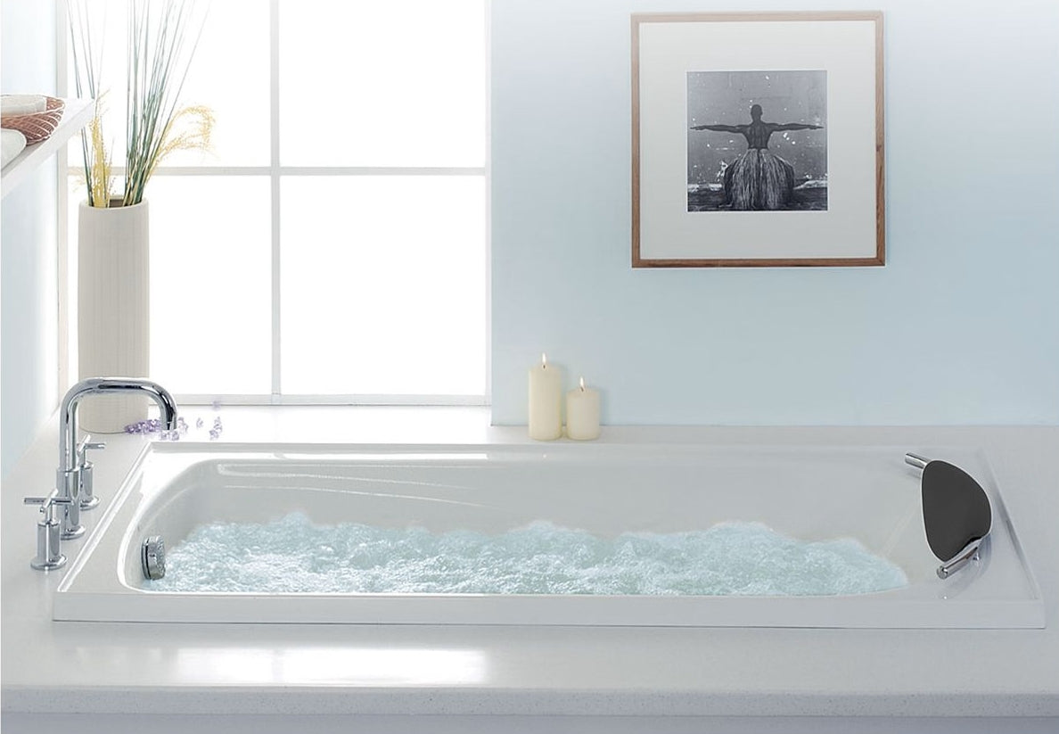 Kohler Regatta Bubble Massage Bath 1675x760mm + Pillow (11303A-GAB-0)