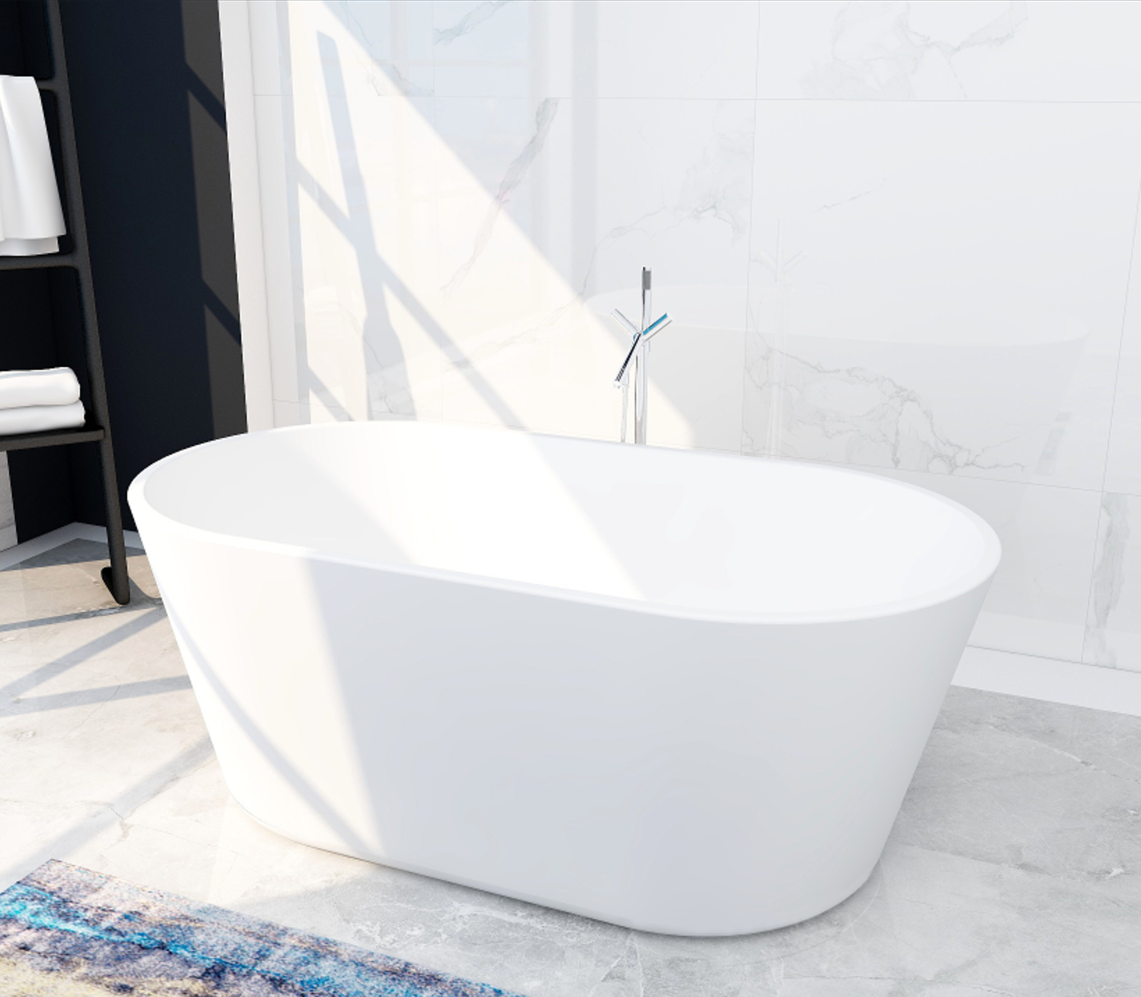 Nora Orbita Free Standing Bath without Overflow 1350mm (RN1002-1350)