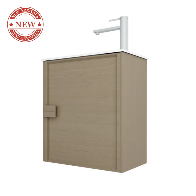 Nora Rimini Wall-Hung Vanity Log Walnut W454*D253*H520 (RBV-1688MCLWN450) CABINET ONLY