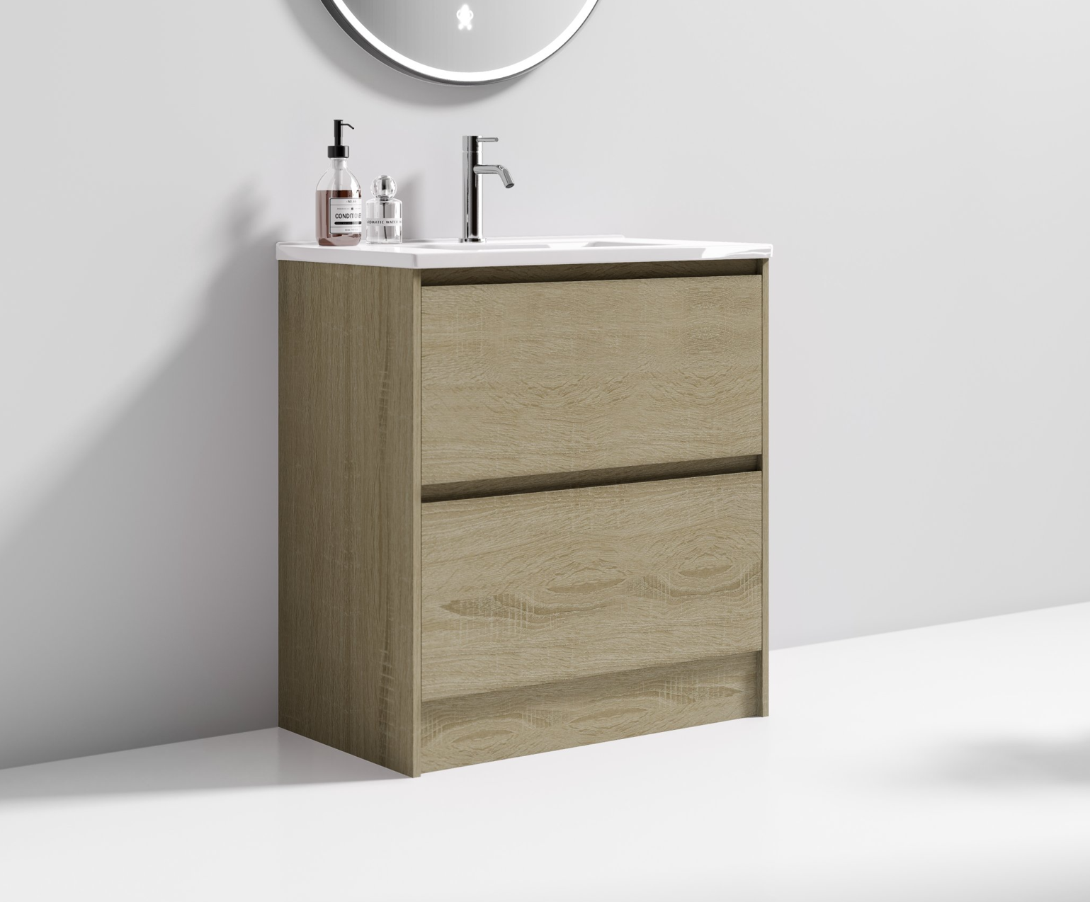 Nora Verona Floor Standing Vanity North American Oak W590*D455*H820 (RBV-6009MCNAO600) CABINET ONLY