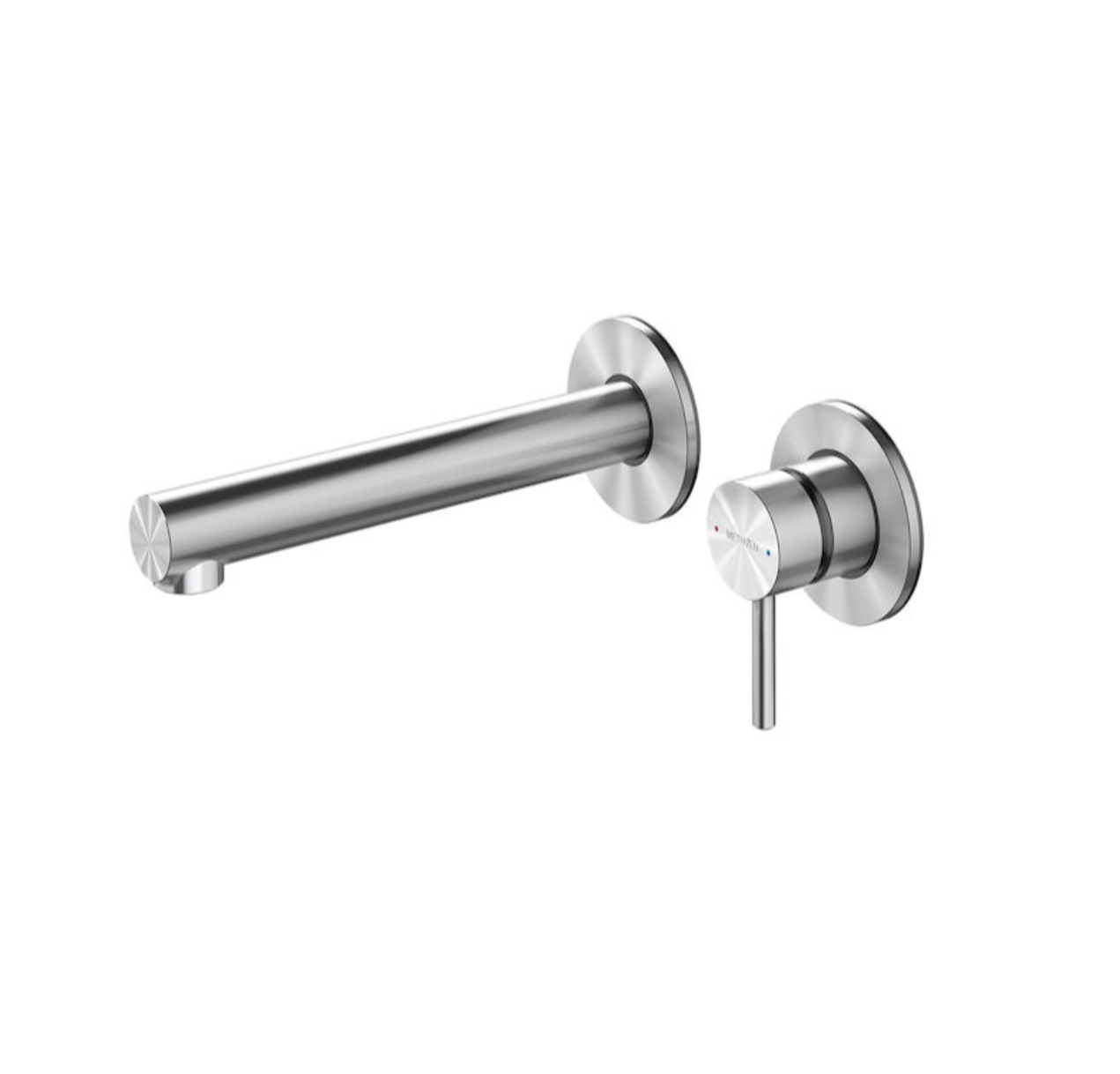 Methven Tūroa Wall Mounted Mixer with Spout - Stainless Steel (TUWBSSF)