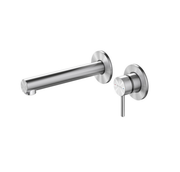 Methven Tūroa Wall Mounted Mixer with Spout - Stainless Steel (TUWBSSF)