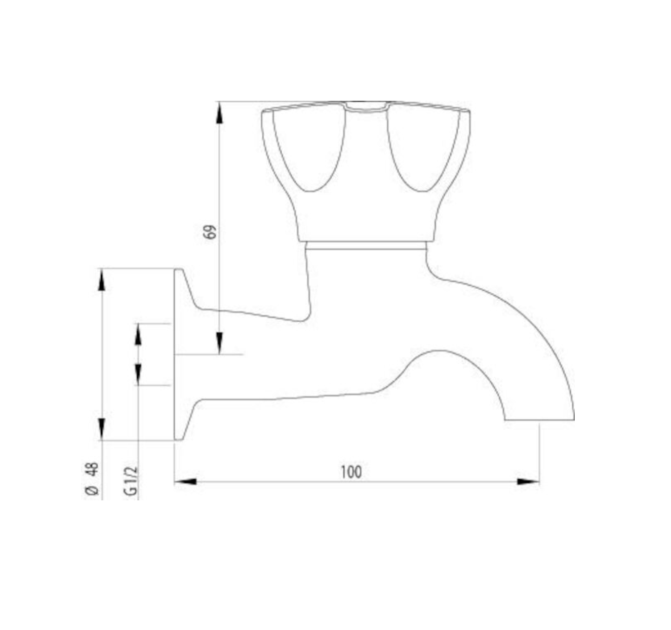 Methven Awa Tub Tap Std Single - Lead Free (AW483F)