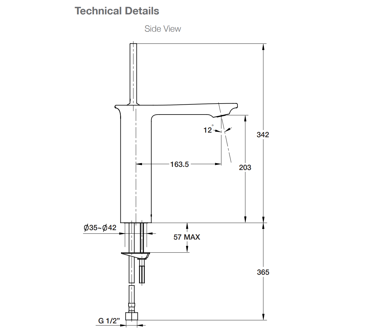 Kohler Stance Tall Single Lever Basin Mixer (14761A-4ND-CP)