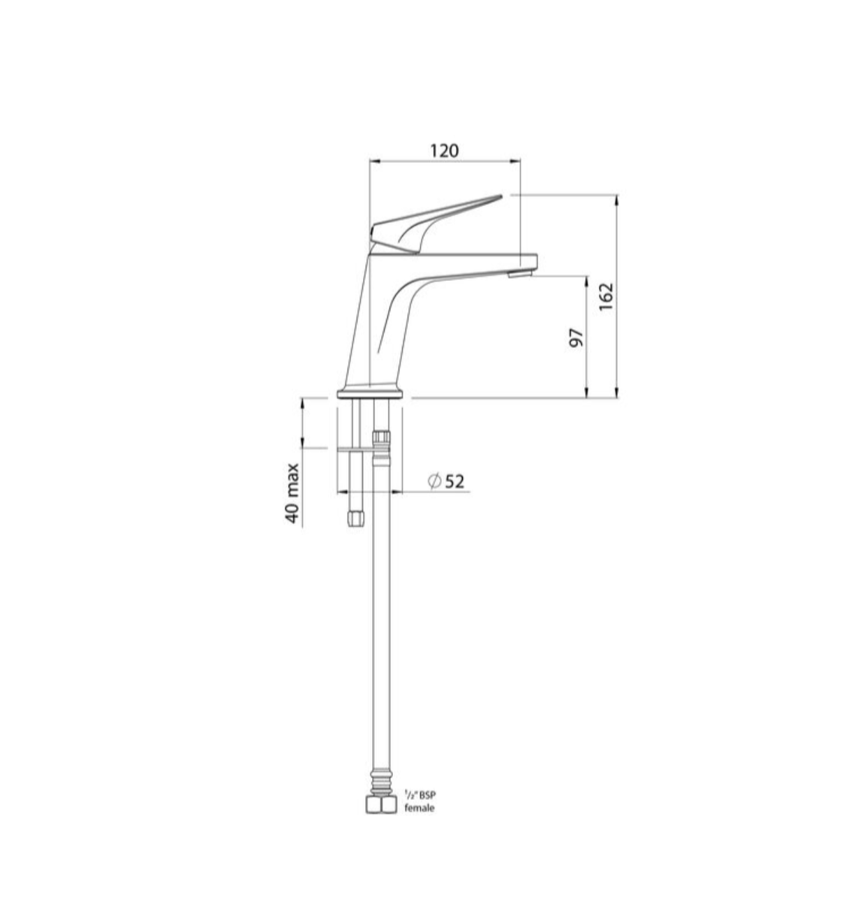 Methven Maku Basin Mixer Chrome - Lead Free(01-8505F)