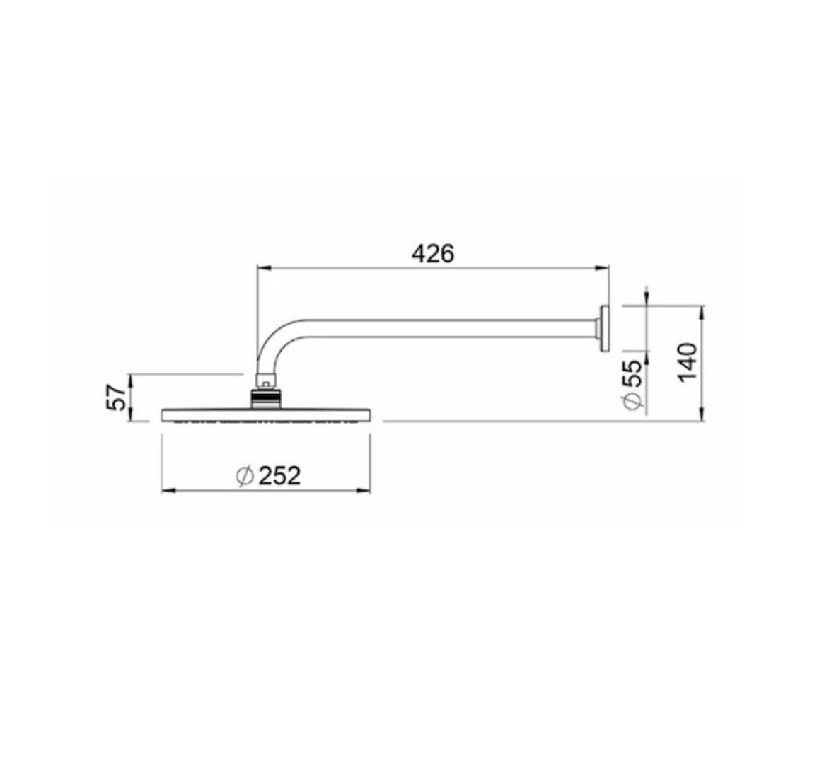 Methven Minimalist MK2 Overhead Shower - Black (MNOSBK)