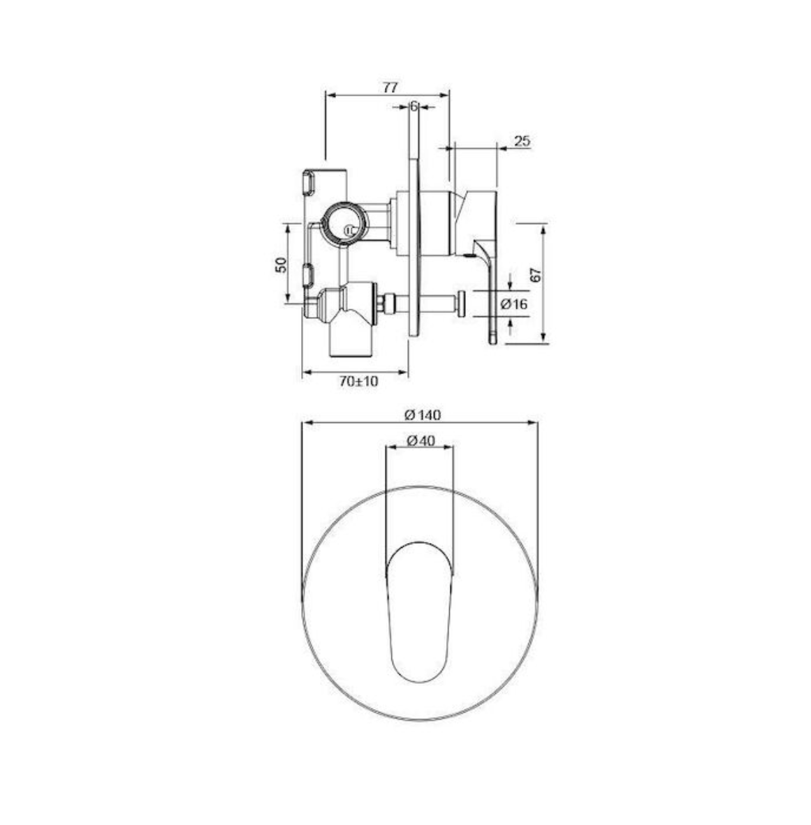 Methven Glide Shower Mixer With Diverter Chrome (GLHPSDCP)