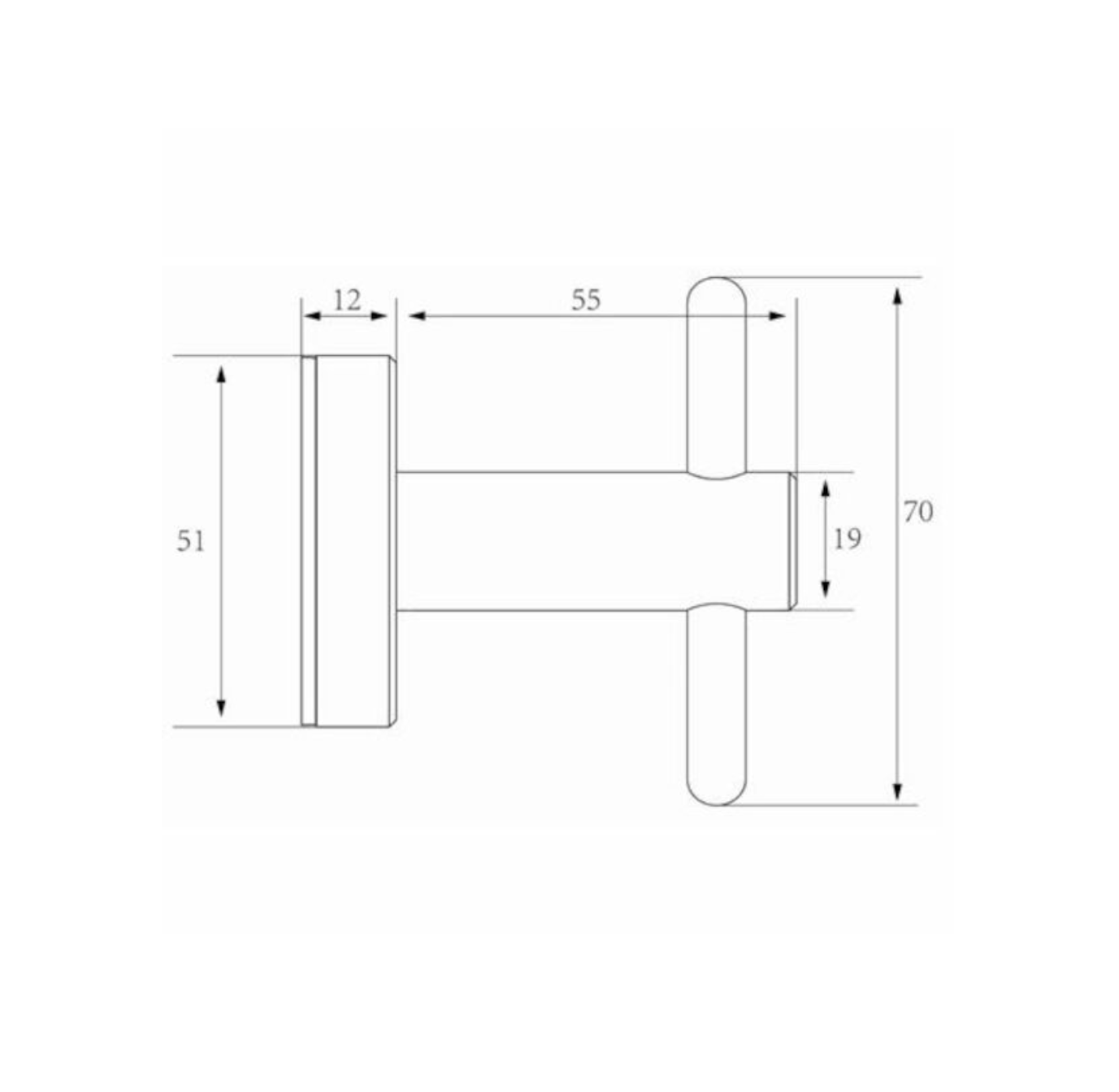 Methven Tūroa Robe Hook - Brushed Graphite (URHGR)