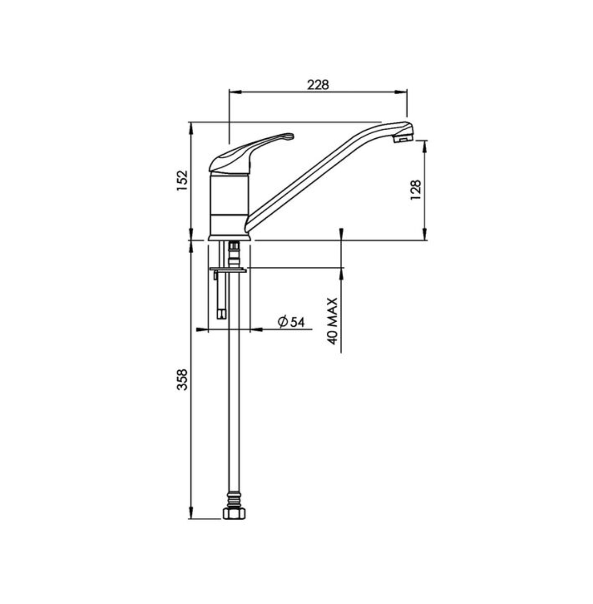 Methven Echo Strata Sink Mixer - Chrome - Lead Free (E8214F)