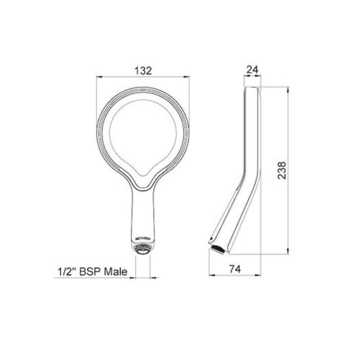 Methven Aio Aurajet Shower Handset - Chrome (AOHSCP)