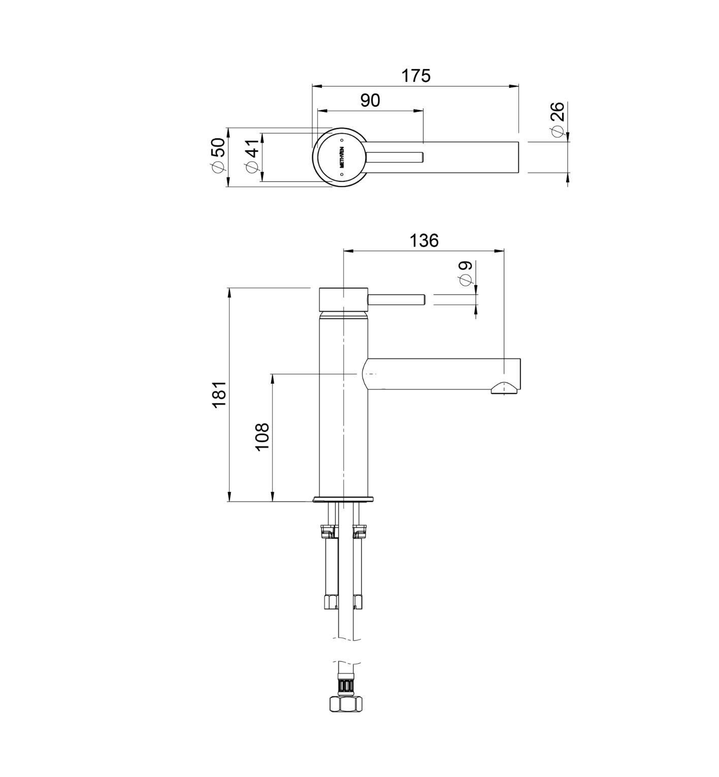 Methven Tūroa Basin Mixer Lead Free - Brushed Gunmetal (TUBGMF)
