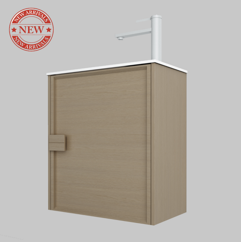 Nora Rimini Wall-Hung Vanity Log Walnut W454*D253*H520 (RBV-1688MCLWN450) CABINET ONLY