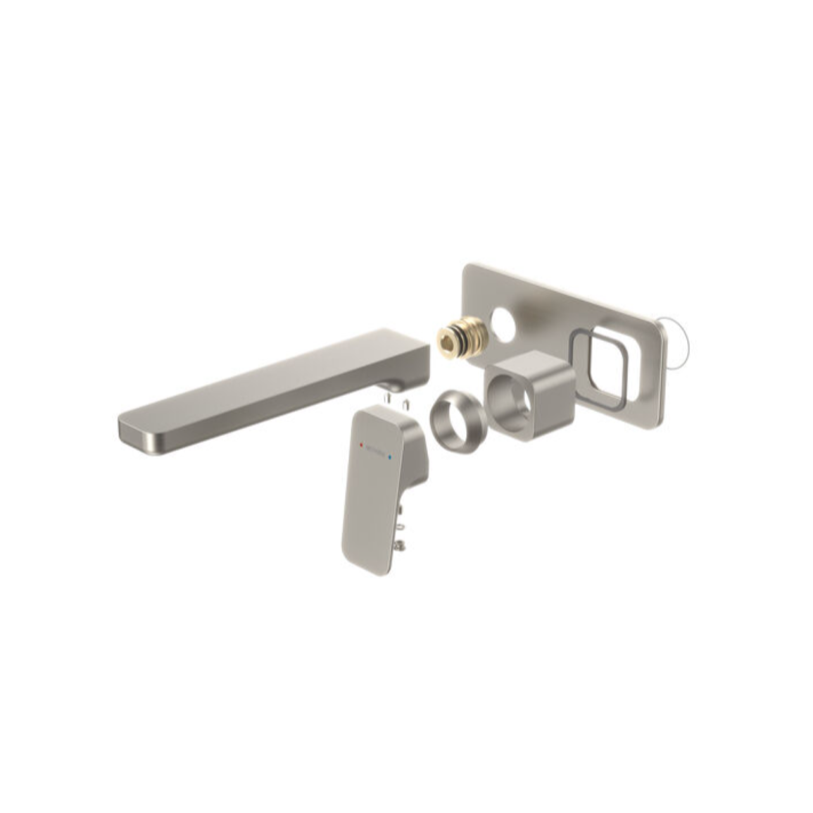 Methven Waipori MK2 Wall Basin/Bath Mixer 6S Brushed Nickel - Low Lead - Sales Kit (WPWBBN6F)