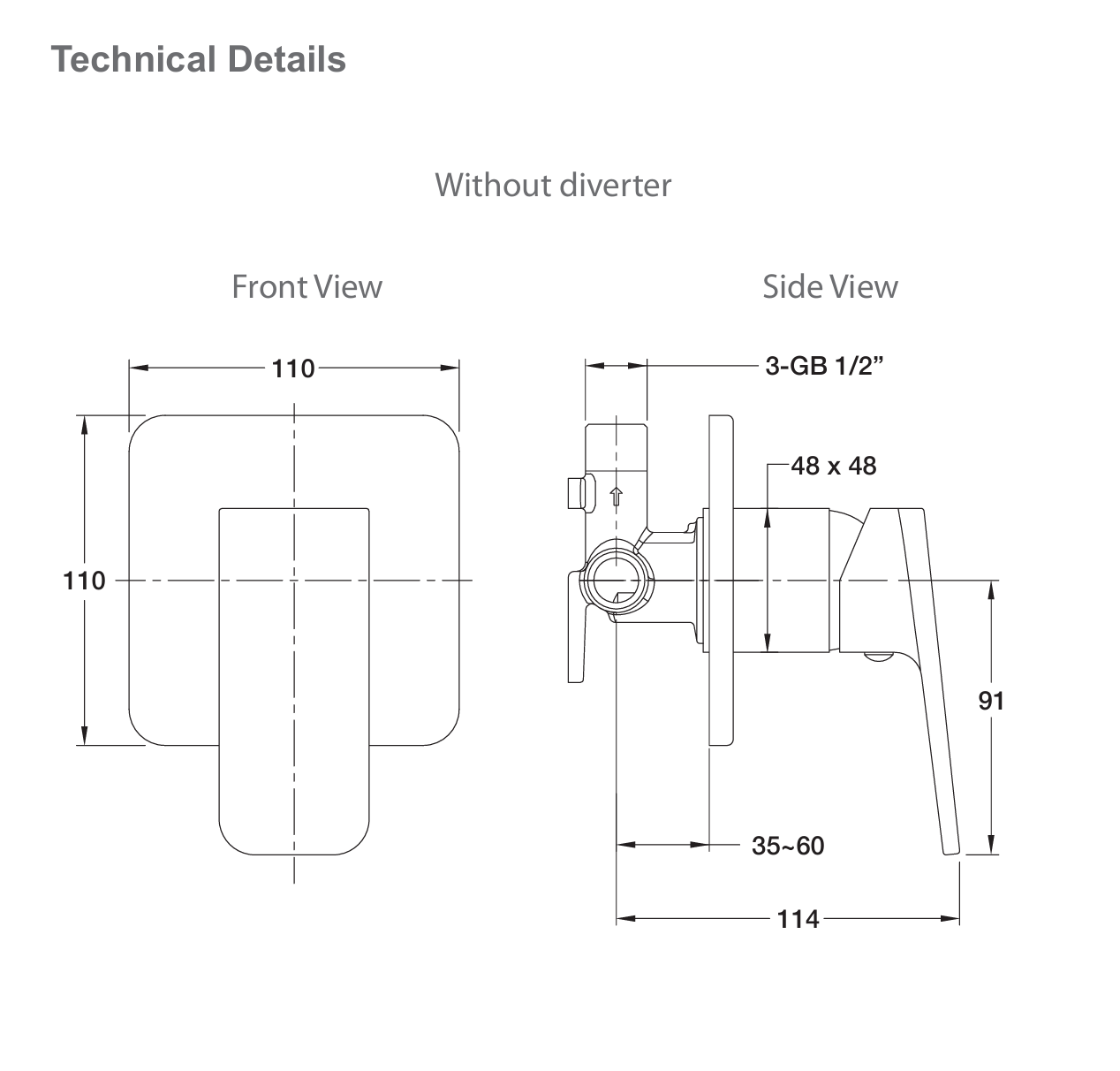 Englefield Milano Shower or Bath Mixer Chrome (97516A-CP)