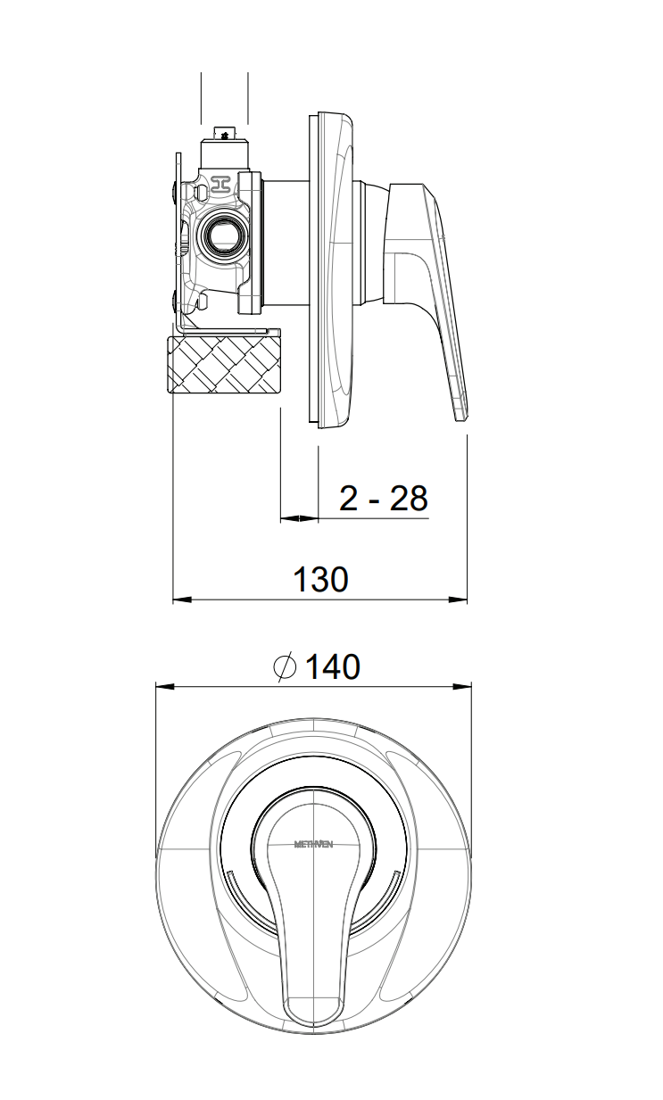 Methven Futura Shower Mixer with Fastflow II - Chrome (FTAPS2CP)