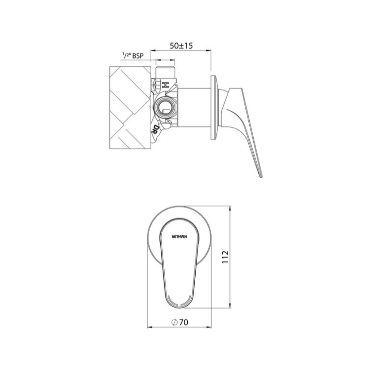 Methven Maku Shower Mixer Chrome (01-8567)