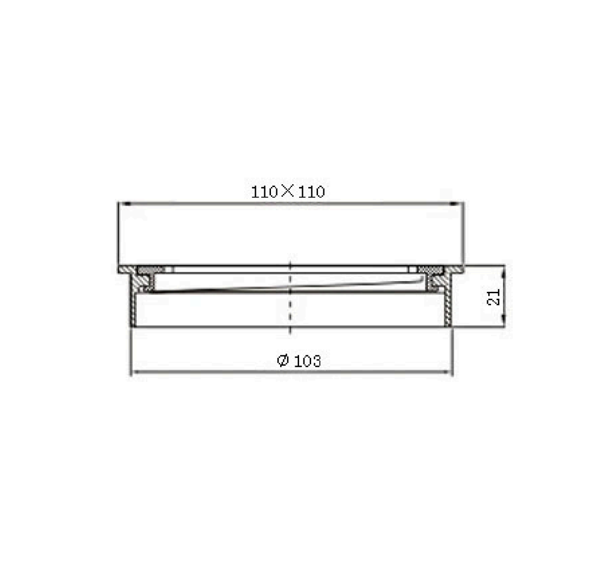 Nora Verona Floor Drain 100mm Brushed Gunmetal (700401CBGM)